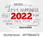 2022 year greeting word cloud... | Shutterstock .eps vector #2075866672
