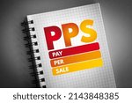 Small photo of PPS - Pay Per Sale acronym on notepad, business concept background