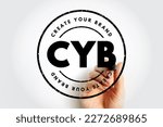 Small photo of CYB - Create Your Brand acronym, business concept background