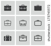 Vector Black Briefcase Icons...