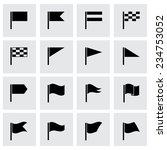 vector black flags icon set on... | Shutterstock .eps vector #234753052