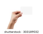 woman handle card of posture ... | Shutterstock . vector #303189032