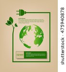 save energy for earth | Shutterstock .eps vector #475940878