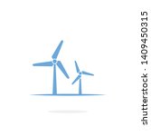 Wind Turbine Vector Icon On...
