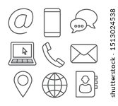 contact line icons on white... | Shutterstock . vector #1513024538