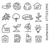 ecology line icons set on white ... | Shutterstock .eps vector #1771211942