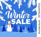 winter sale. illustration for... | Shutterstock . vector #2076044932