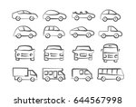 car icons in doodle style | Shutterstock .eps vector #644567998