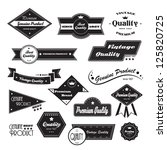 vintage design elements. labels ... | Shutterstock .eps vector #125820725