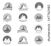 Mountain Icons Set   Isolated...