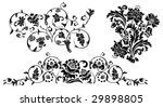 set of design floral elements.... | Shutterstock .eps vector #29898805