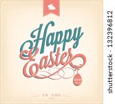 happy easter typographical... | Shutterstock .eps vector #132396812