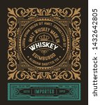 old whiskey label woth vintage... | Shutterstock .eps vector #1432642805