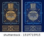 old  label design for whiskey... | Shutterstock .eps vector #1519715915