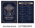 tea shop menu template. vintage ... | Shutterstock .eps vector #1575882895