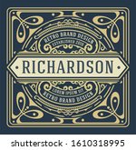 old label with floral details.... | Shutterstock .eps vector #1610318995
