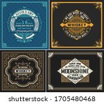 set of 4 vintage labels. vector ... | Shutterstock .eps vector #1705480468