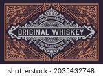 whiskey label with old frames | Shutterstock .eps vector #2035432748