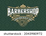 vintage barbershop label in... | Shutterstock .eps vector #2043980972