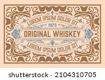 whiskey label with old frames | Shutterstock .eps vector #2104310705