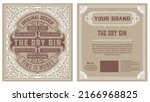 whiskey label with old frames | Shutterstock .eps vector #2166968825