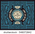 floral label for whiskey... | Shutterstock .eps vector #548372842