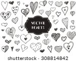 vector graphic set of hand... | Shutterstock .eps vector #308814842