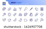 outline icons about meat. food. ... | Shutterstock .eps vector #1626907708