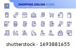 outline icons about shopping... | Shutterstock .eps vector #1693881655