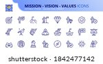 outline icons about mission ... | Shutterstock .eps vector #1842477142