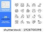 line icons about pets and vet.... | Shutterstock .eps vector #1928700398
