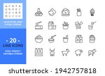 line icons about dairy products.... | Shutterstock .eps vector #1942757818