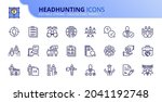 Outline Icons About Headhunting....