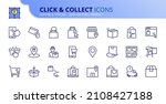 outline icons about click and... | Shutterstock .eps vector #2108427188