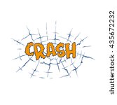 crash. comics style. broken... | Shutterstock .eps vector #435672232