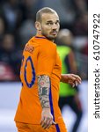 Small photo of NETHERLANDS, AMSTERDAM - March 29th 2017: Friendly match between the Netherlands and Italy , Wesley Sneijder