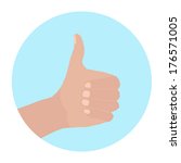 hand in a circle with thumb up | Shutterstock .eps vector #176571005