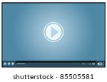 blue video player for web | Shutterstock .eps vector #85505581