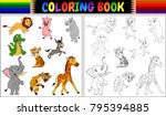 Coloring Book With Wild Animals ...