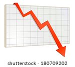  financial crisis. screen arrow ... | Shutterstock .eps vector #180709202