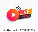 live stream symbol  icon with... | Shutterstock .eps vector #1730535985