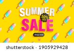 summer sale banner with ice... | Shutterstock .eps vector #1905929428