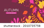autumn horizontal banner with... | Shutterstock .eps vector #2010735758