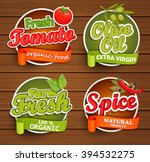 farm fresh  organic food label  ... | Shutterstock .eps vector #394532275