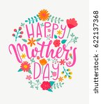 happy mother's day card with... | Shutterstock .eps vector #622137368