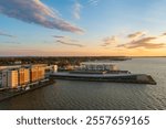 The Bicentennial Tower, located in Erie, Pennsylvania, views of Lake Erie, Presque Isle State Park, and downtown Erie