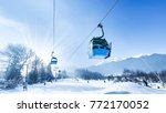 Gondola Lift At Ski Resort In...