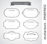 vintage wedding labels  in... | Shutterstock .eps vector #390859852
