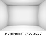 empty white room. the inner... | Shutterstock .eps vector #742065232