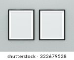 two black picture frames over... | Shutterstock . vector #322679528